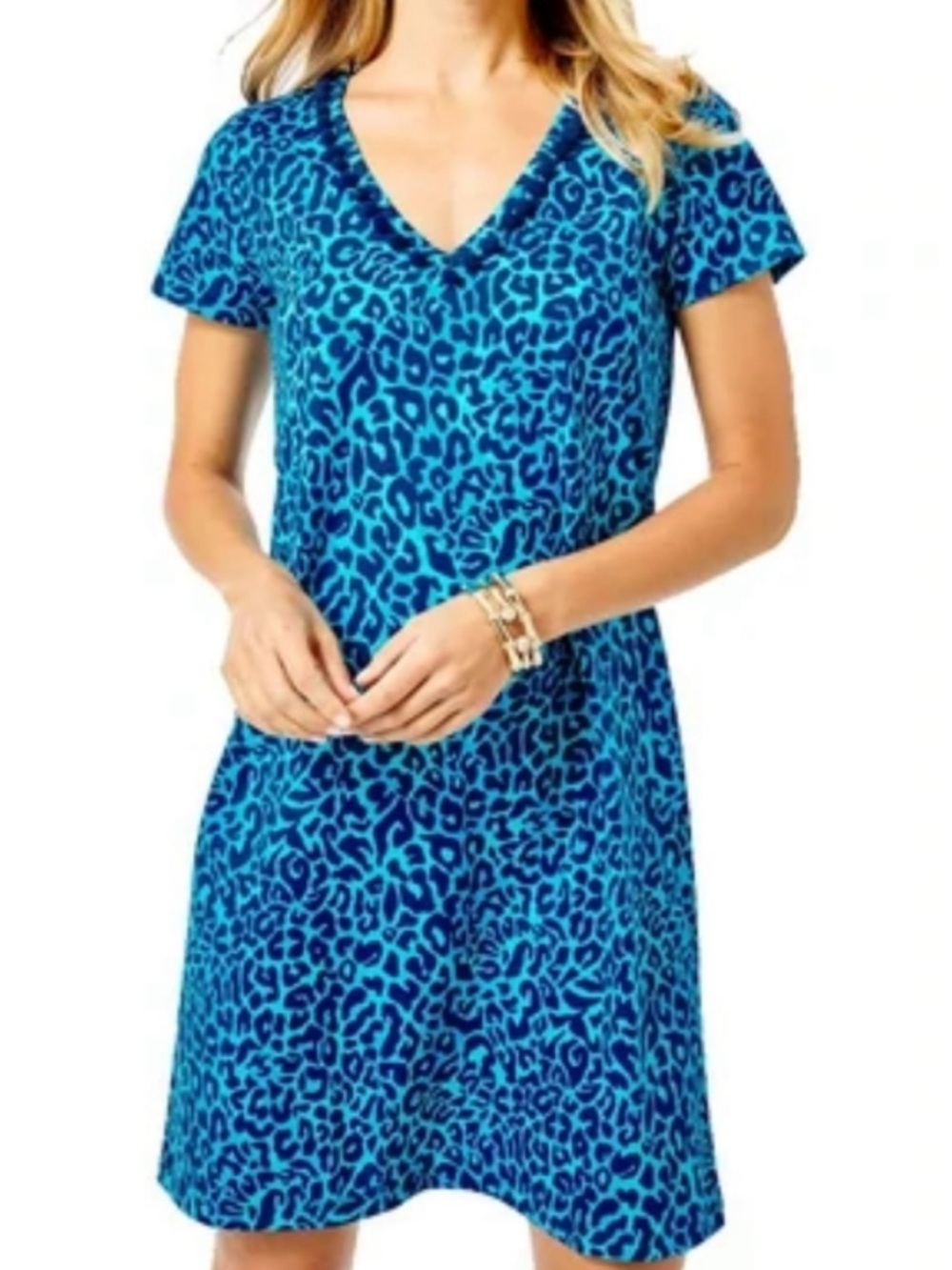 NWT Lilly Pulitzer Sz S Etta Dress Oyster Bay Navy My Favorite Spot